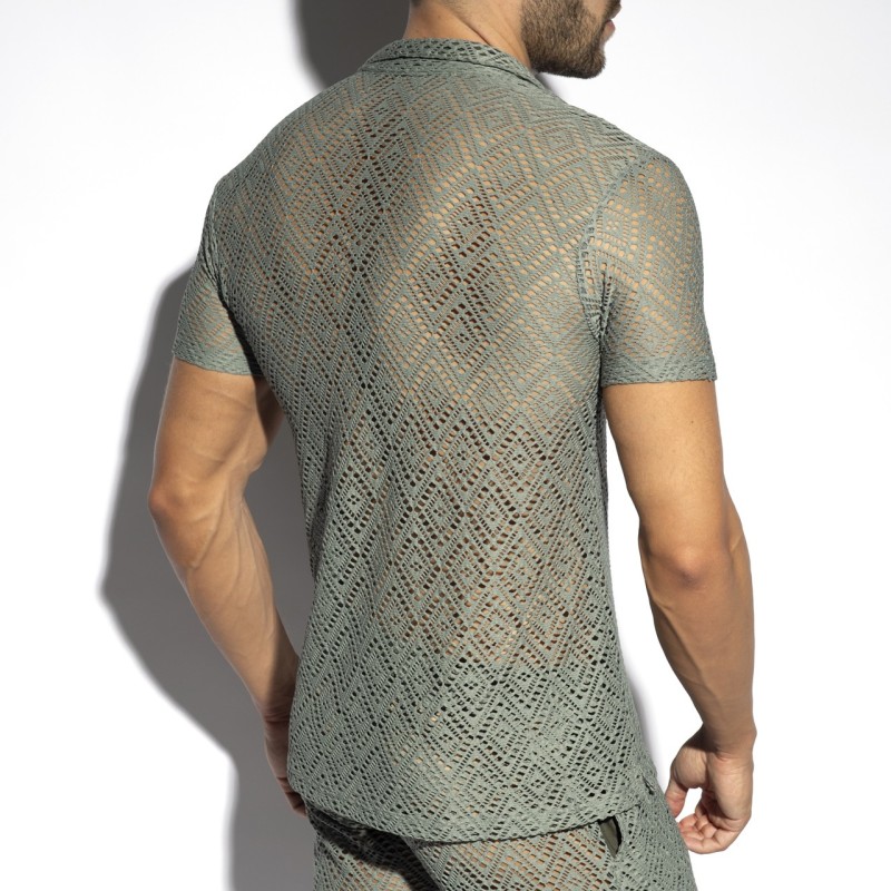 ES Collection SHT027 Ibiza Retro Shirt Kaki