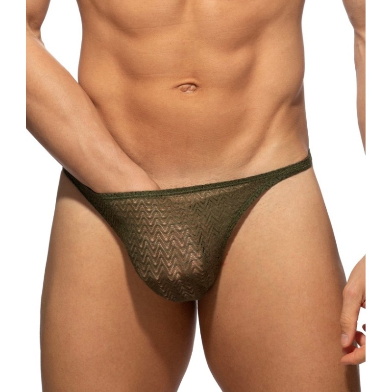Addicted AD1460 Chevron Thong Kaki