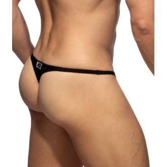 Addicted AD1460 Chevron Thong Black