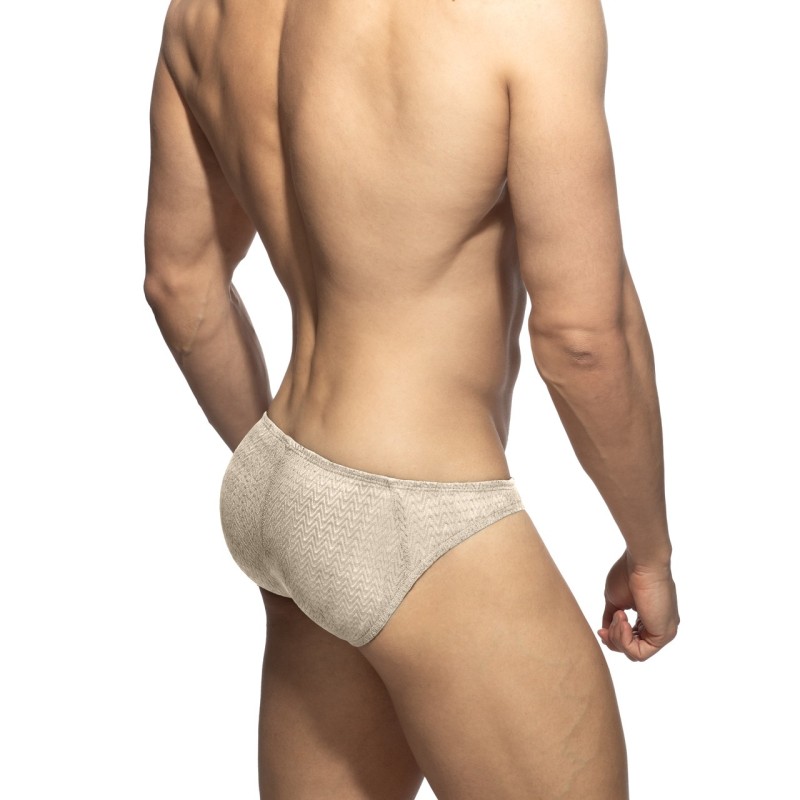 Addicted AD1459 Chevron Bikini Brief Beige