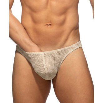 Addicted AD1459 Chevron Bikini Brief Beige