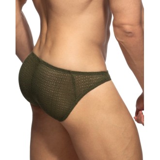 Addicted AD1459 Chevron Bikini Brief Kaki
