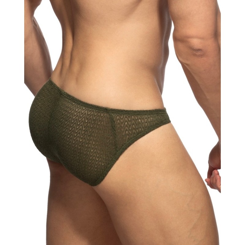 Addicted AD1459 Chevron Bikini Brief Kaki