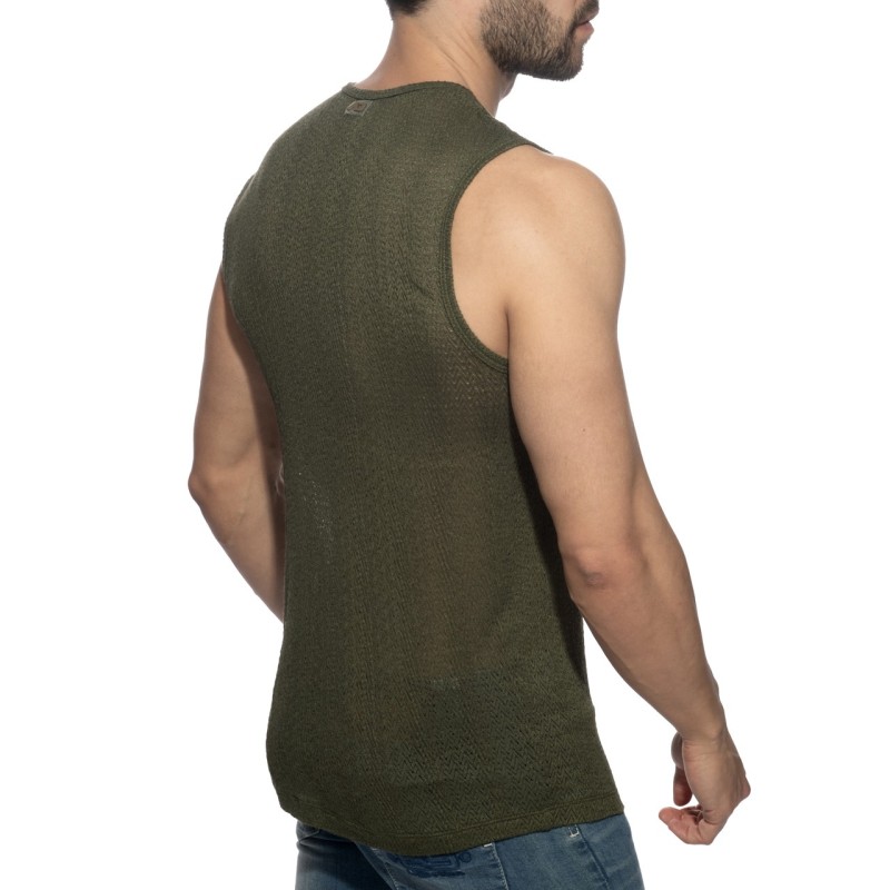 Addicted AD1434 Chevron Tank Top Kaki
