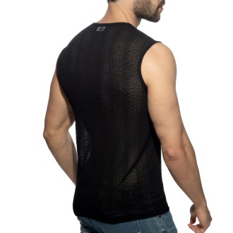 Addicted AD1434 Chevron Tank Top Black