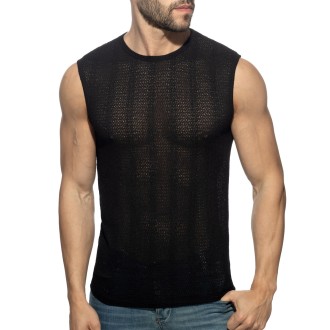 Addicted AD1434 Chevron Tank Top Black