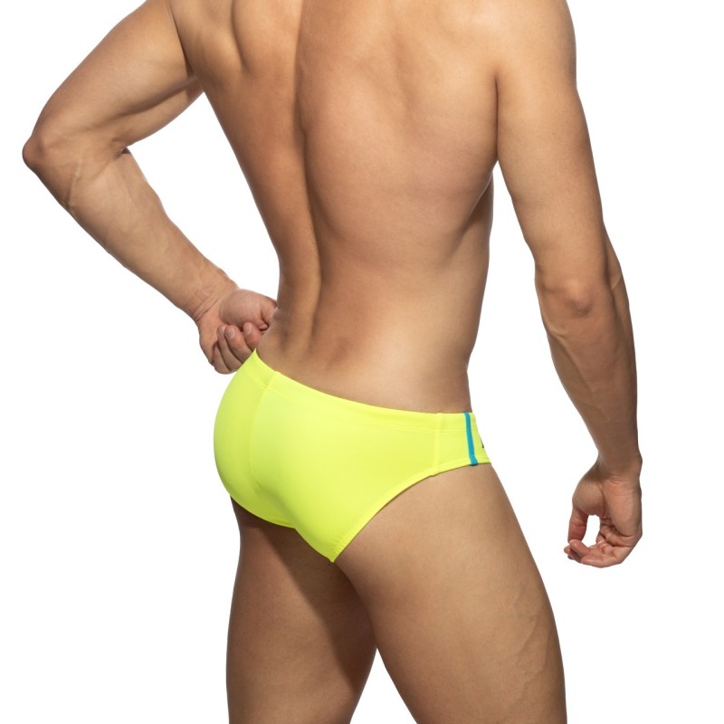 Addicted ADS005 Low Cut Sports Swim Brief Neon Yellow