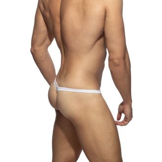 Addicted AD1481 Mock Ribs Mini Thong White