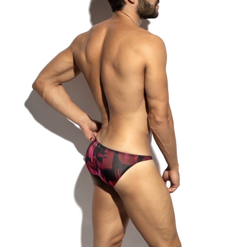 ES Collection UN690 Abstract Bikini Brief Garnet