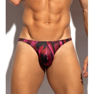 ES Collection UN690 Abstract Bikini Brief Garnet