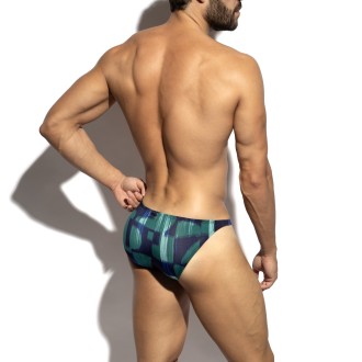 ES Collection UN690 Abstract Bikini Brief Green