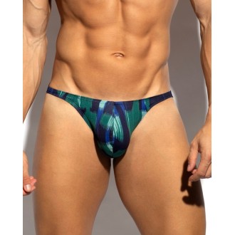 ES Collection UN690 Abstract Bikini Brief Green