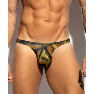 ES Collection UN691 Abstract Mini Thong Mustard