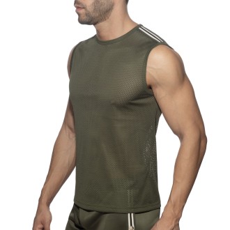 Addicted AD1337 Nexus Mesh Tank Top Kaki