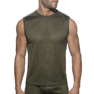 Addicted AD1337 Nexus Mesh Tank Top Kaki