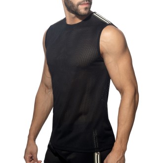 Addicted AD1337 Nexus Mesh Tank Top Black