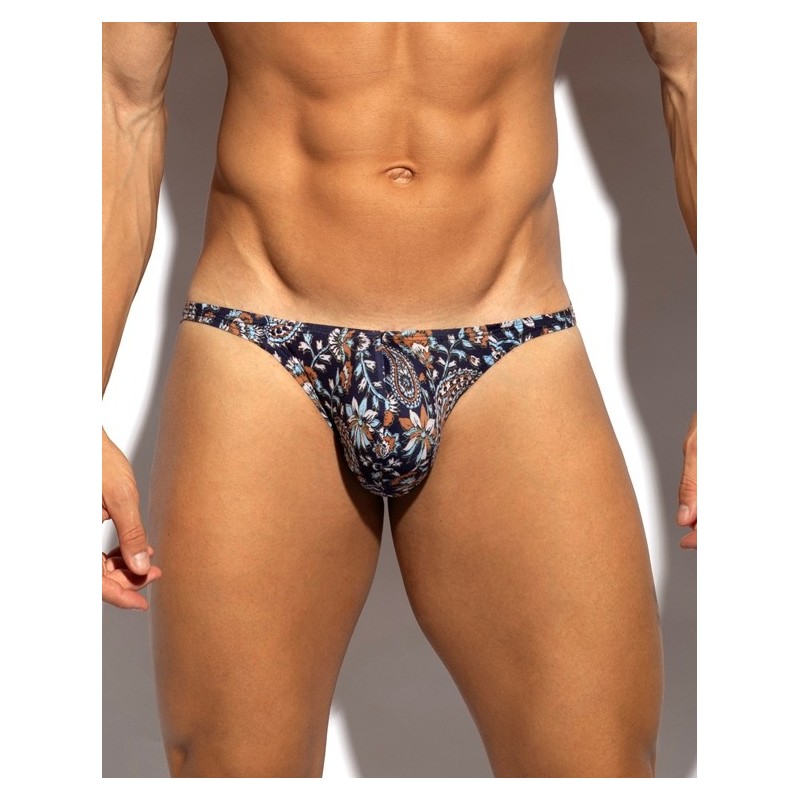 ES Collection UN688 Paisley Bikini Brief Navy