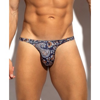 ES Collection UN689 Paisley Mini Thong Navy