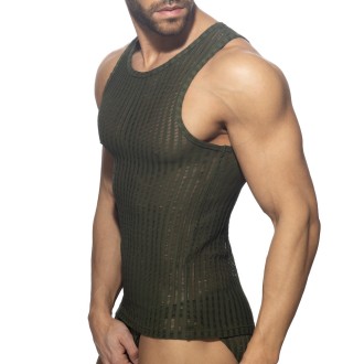 Addicted AD1355 Horny Tank Top Kaki