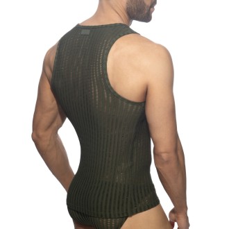 Addicted AD1355 Horny Tank Top Kaki