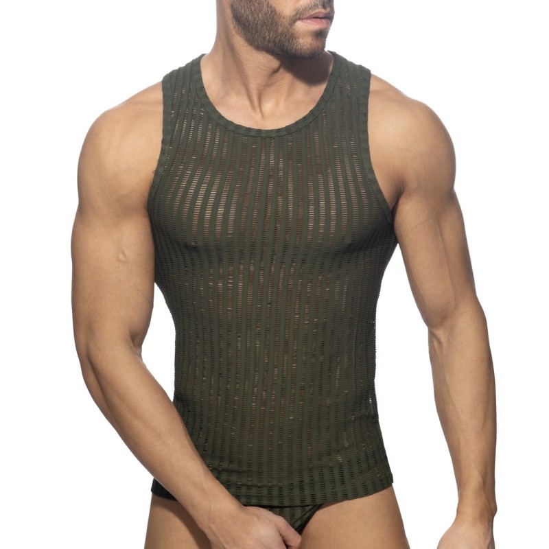 Addicted AD1355 Horny Tank Top Kaki
