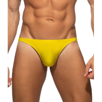 Addicted ADS391 Pique Swim Thong Yellow