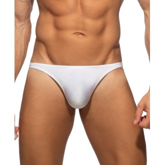Addicted ADS391 Pique Swim Thong White