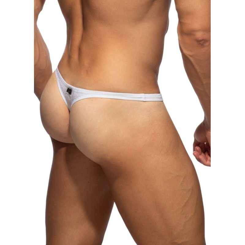 Addicted ADS391 Pique Swim Thong White