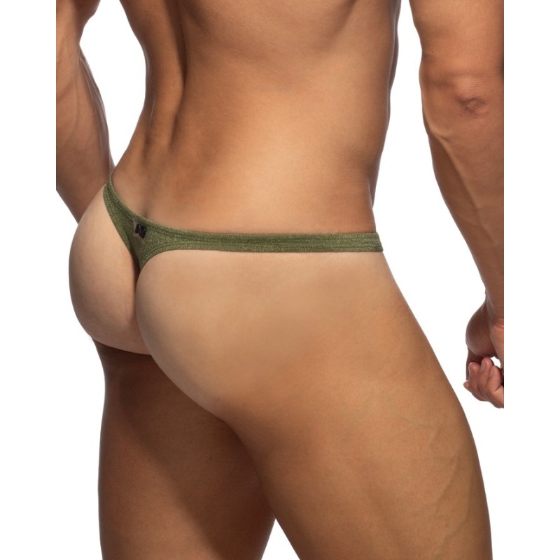 Addicted ADS391 Pique Swim Thong Kaki
