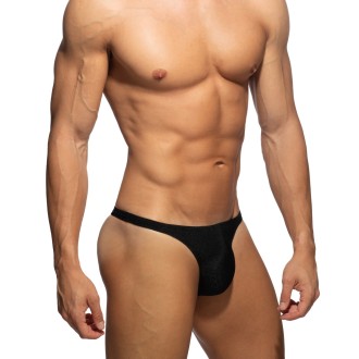 Addicted ADS391 Pique Swim Thong Black