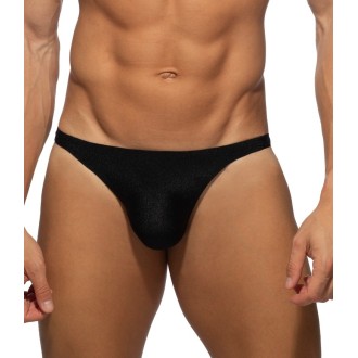 Addicted ADS391 Pique Swim Thong Black