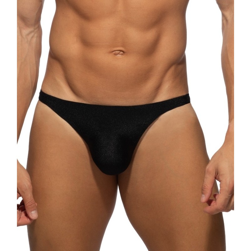 Addicted ADS391 Pique Swim Thong Black