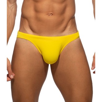 Addicted ADS385 Basic Rib Swim Bikini Brief Yellow