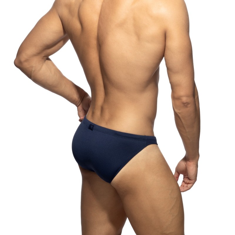 Addicted ADS385 Basic Rib Swim Bikini Brief Navy