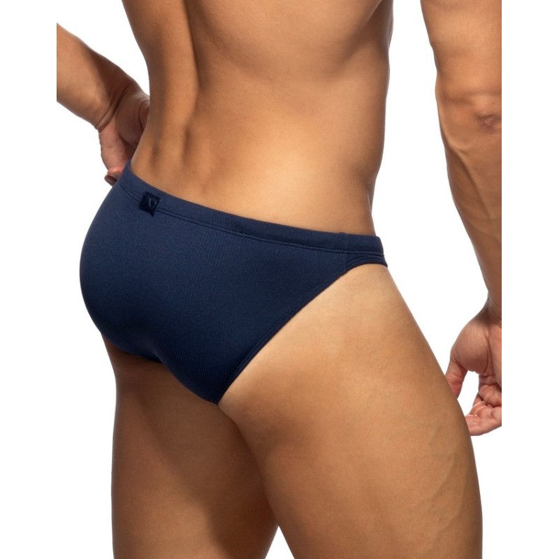 Addicted ADS385 Basic Rib Swim Bikini Brief Navy