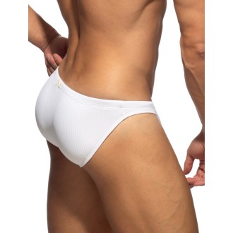 Addicted ADS385 Basic Rib Swim Bikini Brief White