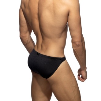 Addicted ADS385 Basic Rib Swim Bikini Brief Black