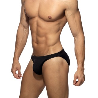 Addicted ADS385 Basic Rib Swim Bikini Brief Black