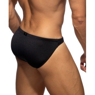 Addicted ADS385 Basic Rib Swim Bikini Brief Black
