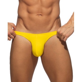 Addicted ADS388 Basic Rib Swim Sexy Thong Yellow