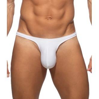 Addicted ADS388 Basic Rib Swim Sexy Thong White
