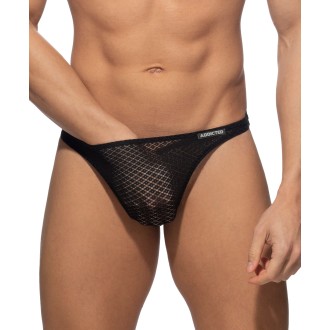 Addicted AD1084 Fantasy Diamond Thong Black