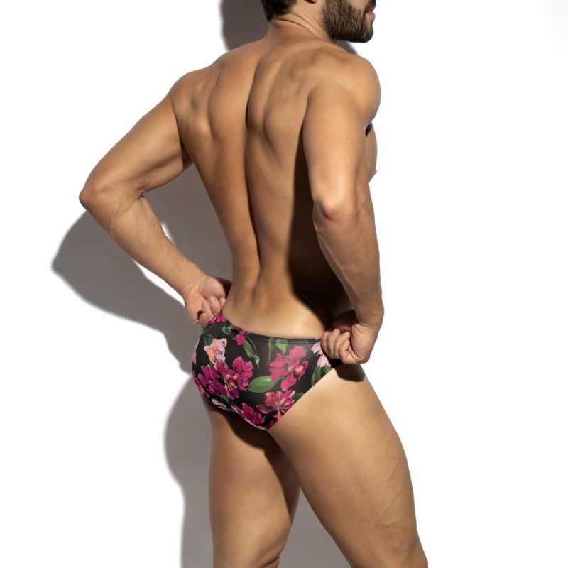ES Collection UN684 Magenta Bikini Brief Black