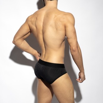 ES Collection UN623 Black Leopard Brief