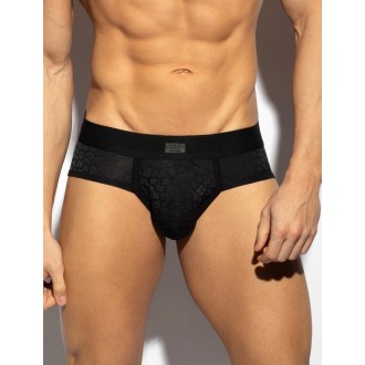 ES Collection UN623 Black Leopard Brief