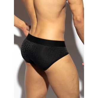ES Collection UN623 Black Leopard Brief