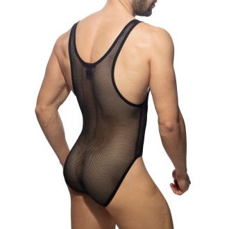 AD Fetish ADF156 Zip Mesh Bodysuit Black