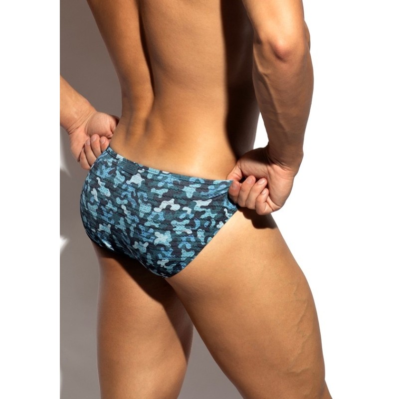 ES Collection UN692 Muddy Camo Bikini Brief Navy
