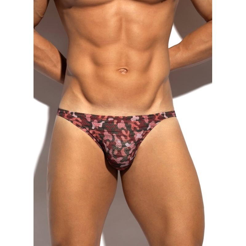 ES Collection UN692 Muddy Camo Bikini Brief Garnet