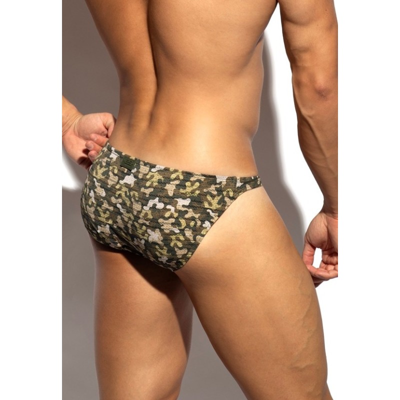 ES Collection UN692 Muddy Camo Bikini Brief Kaki